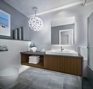 West Bloomfield, MI Home – Contemporary Home Bathroom Renovation Uses Geberit as a Design Element